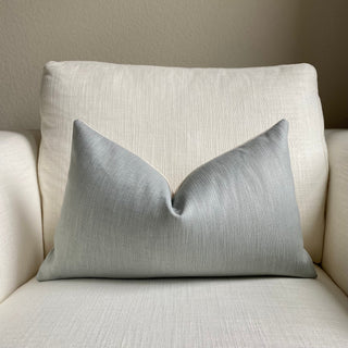 Light Blue Textured Throw Pillow Cover, Cover Only