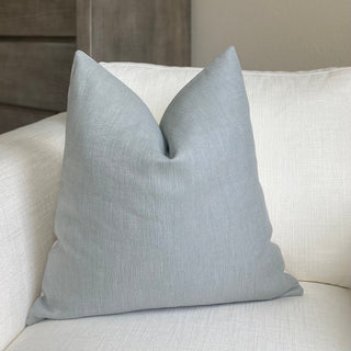 Light Blue Textured Throw Pillow Cover, Cover Only